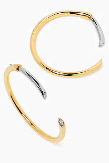 Gigi Hoop Earrings in 12kt Gold and Silver-plated Brass