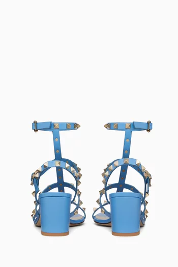 Rockstud 60 Caged Sandals in Leather