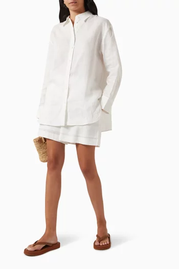 Relaxed-fit Shorts in Linen
