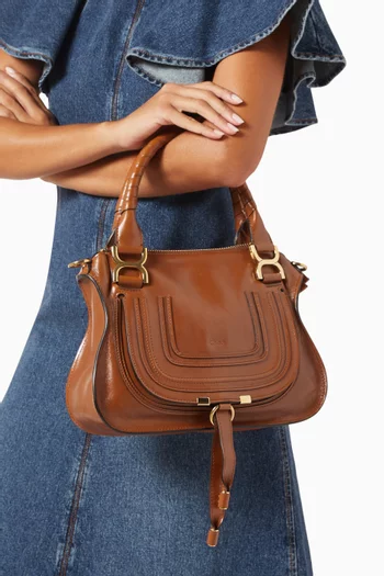 Small Marcie Shoulder Bag in Shiny Leather