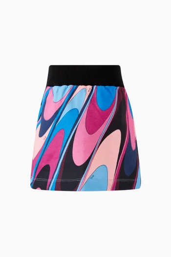 Viola-print Skirt in Cotton