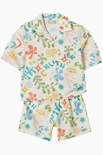 قميص كامب بنقشة زهور قطن