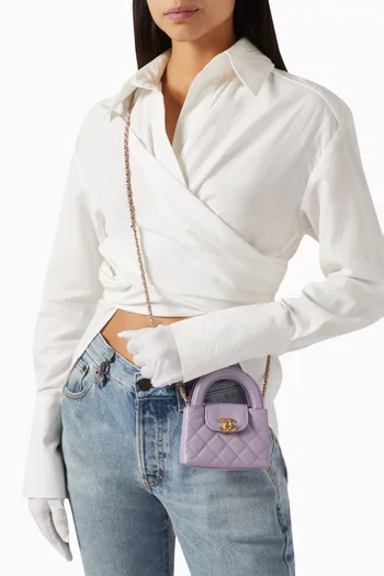 حقيبة كيلي مايكرو جلد عجل بتصميم عتيق غير مستعملة