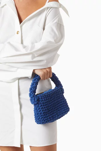 Nicoletta Top-handle Crochet Bag in Cotton