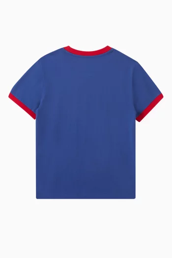 Colour-block Logo T-shirt in Cotton-jersey