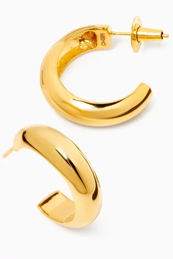 Mini Bare Hoop Earrings in 22kt Gold-plated Bronze