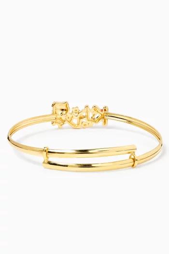 Cleo Kitty Bangle in 18kt Gold
