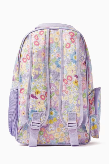 Enchanted Floral Backpack in Cotton Canvas