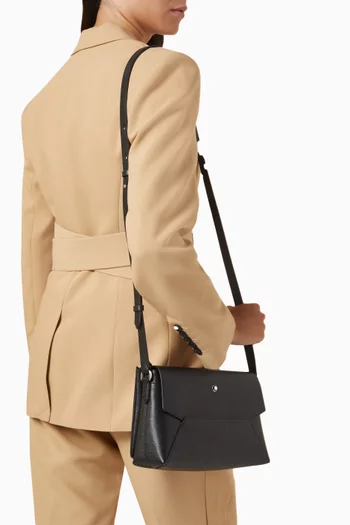 Sartorial Double Shoulder Bag in Leather