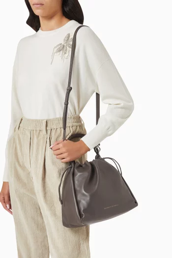 Soft Bucket Bag in Leather