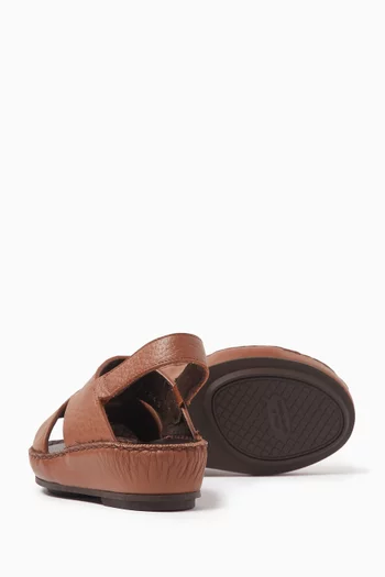 Isola Piega Nuovo Cucire Sandals in Deercalf Leather