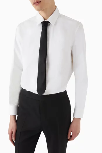 ربطة عنق بطرف مدبب حرير ستان