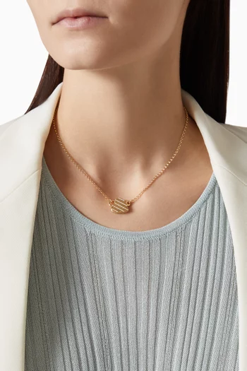 Heart Padlock Key Pendant Necklace in 18kt Gold