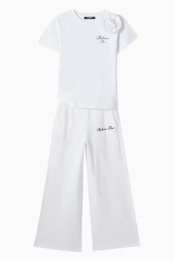 Wide-leg Logo Sweatpants in Cotton