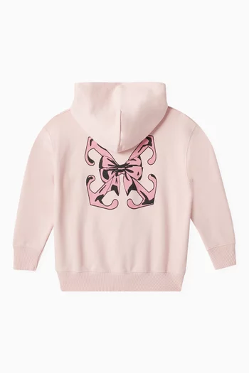 Bow Logo Hoodie in Cotton