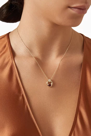 Bijoux Tourmaline & Diamond Necklace in 10kt Gold