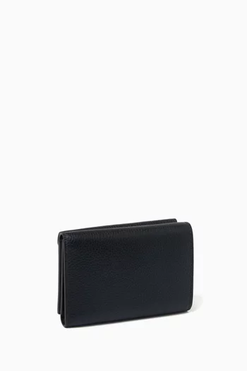 Lock Me Wallet in Grained Leather