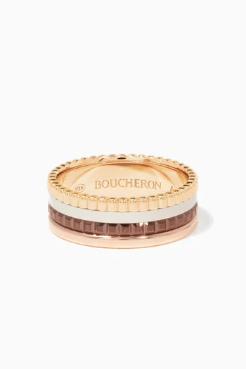 Quatre Classique Small Ring in 18kt Gold