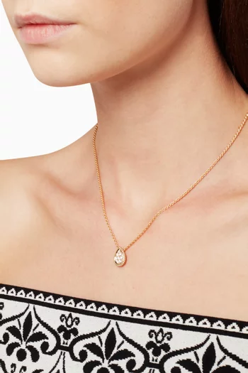 قلادة سيربنت بوهيم بدلاية مرصعة بماسات بافيه ذهب أصفر عيار 18 مقاس S