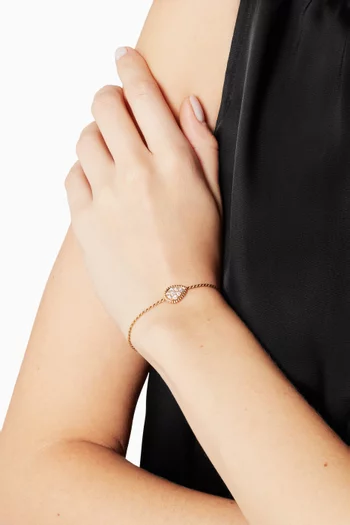 سوار سيربنت بوهيم مرصع بماسات بافيه ذهب أصفر عيار 18 مقاس S