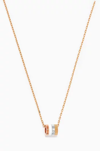 Quatre White Edition Diamond Mini Ring Pendant in 18kt Gold