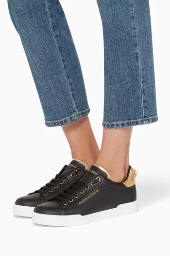 Pearl-Detail Portofino Sneakers