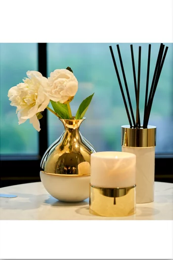 Gold Carrara Dual Bud Vase