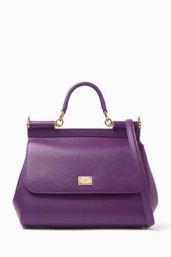 Medium Sicily Bag in Dauphine Leather
