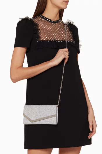Emmie Clutch in Fine Glitter Leather