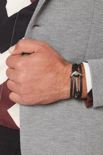 سوار جلد مزين بمرساة