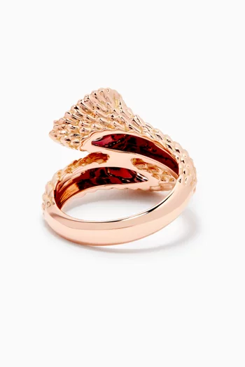 Seprent Bohème Two-stone S Motifs Ring in 18kt Rose Gold
