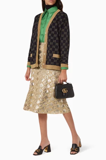 كارديغان قطن بشعار GG لامع