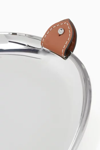 Wyatt Oval Serving Tray in Stainless Steel
