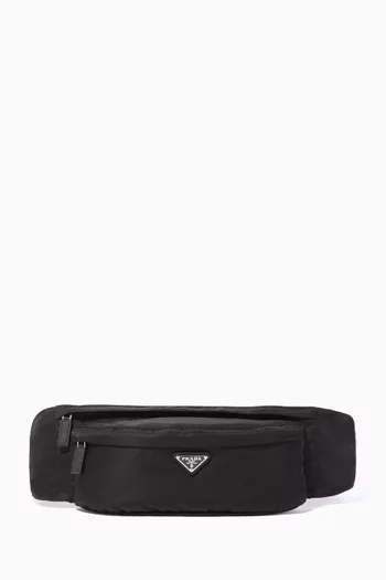 Black Double-Zip Belt Bag  