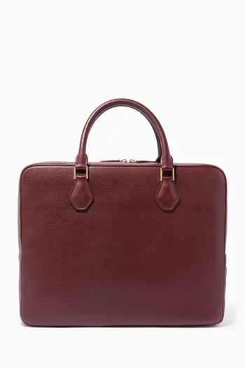Burgundy Warfield Single Leather Briefcase