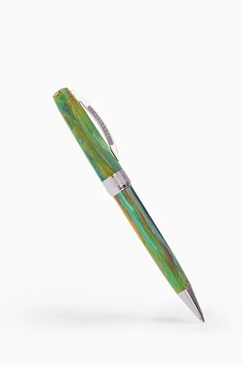 قلم حبر جاف بتصميم لوحة زهور السوسن لفان جوخ