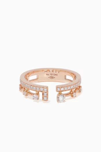 18kt Rose-Gold & Diamond Avenues Ring