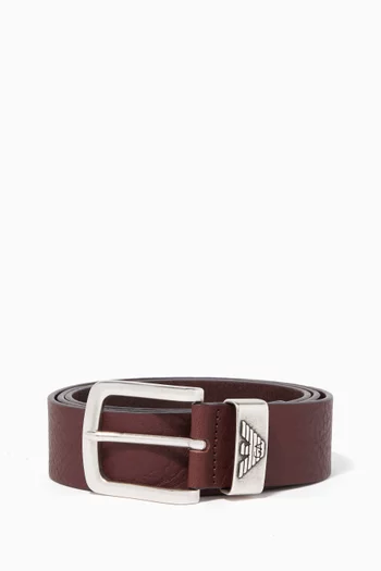 Metal Pin-Buckle Leather Belt