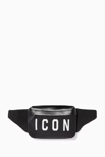 Icon Print Nylon Belt Bag 