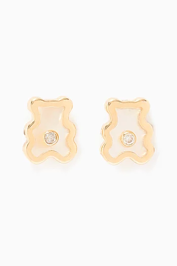 Bear Diamond Stud Earrings