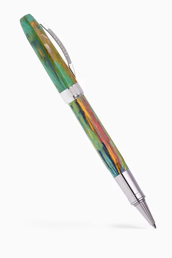 قلم حبر بتصميم لوحة زهور السوسن لفان جوخ