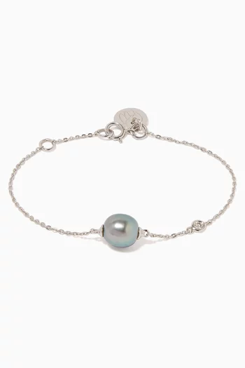 My First Pearl & Diamond Chain Bracelet