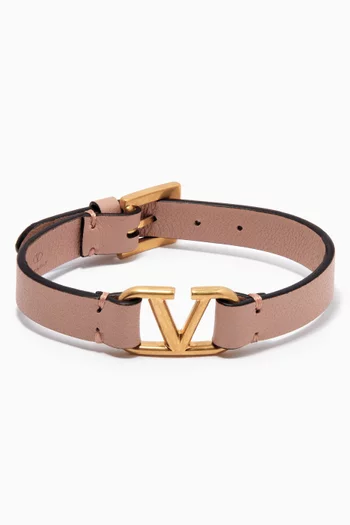 Valentino Garavani VLOGO Signature Bracelet in Leather  