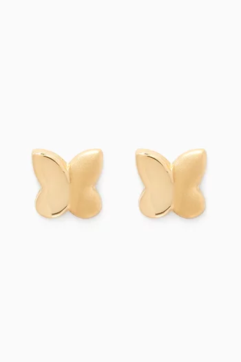 Butterfly Stud Earrings in 18kt Yellow Gold         
