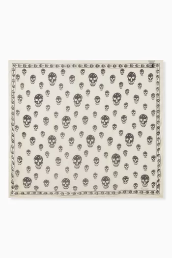 Classic Silk Chiffon Skull Scarf       