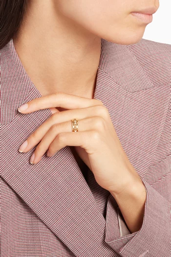 خاتم مودرن رنيسانس ذهب بتصميم هرمي