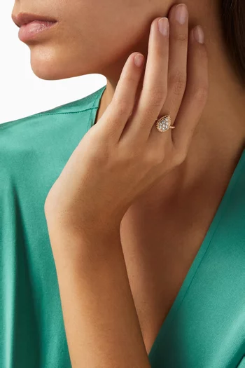 Serpent Bohème S Motif Diamond Ring in 18kt Rose Gold
