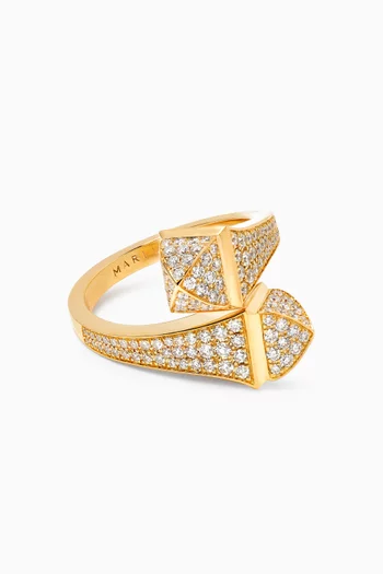 Cloe Full Diamond Ring in 18kt Yellow Gold