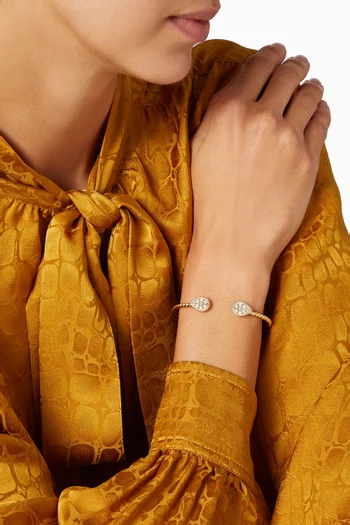 Serpent Bohème S Motif Diamond Bracelet in 18kt Yellow Gold        