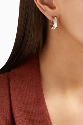 Quatre White Edition Diamond Hoop Earrings in 18kt Gold